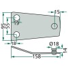 Porte-couteaux Claas assiette fixe (9210650, 9210651, 9210652)