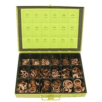 Assortiment de bagues d'étanchéité en cuivre DIN 7603