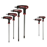 Jeu de clés mâles en T à boule sur monture KS Tools