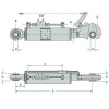 Barre de poussée hydraulique Cat. 2