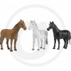 BRUDER - Figurine animaux un Cheval (brun, blanc ou noir)