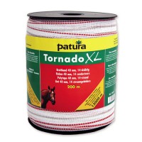 Patura Ruban TORNADO XL blanc-rouge 40 mm - 200 m