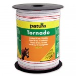 Patura Ruban TORNADO blanc-orange 38 mm - 200 m