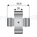 Weasler Croisillon kit de joints P - Croisillon complets 20 x 54,6 mm