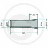 Douille 100 mm, à souder pour dents avec sécurité anti-torsions et filetage M20, M22, M24 