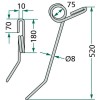 Dent de semoir gauche Kuhn (Nodet) FLE3041