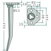 Dent de herse vibrante largeur de bride (6303100)
