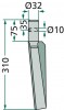 Dent de herse rotative gauche (0032069)