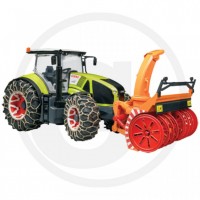 Bruder Claas Axion 950 avec fraise et chaines à neige