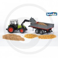Bruder - Claas Nectis 267 F avec chargeur frontal et remorque à ridelles