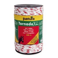 Corde PATURA Tornado XL blanc-rouge 20 mm - 500 m