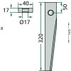 Dent de herse rotative droite et gauche (52503700)