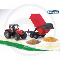 Bruder - Tracteur Massey Ferguson 7480 avec benne basculante