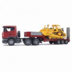Camion Scania Série R et bulldozer Caterpillar