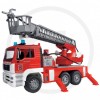 Bruder - Camion de pompier MAN rouge avec échelle, pompe a eau et module son et lumière