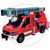 BRUDER - Camion de pompier MERCEDES BENZ avec échelle, pompe à eau et module son et lumière