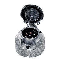 Prise de courant avec raccords à visser 7 pôles - 12V