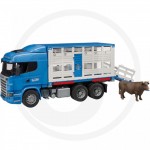 Bruder Camion bétaillère avec 1 boeuf Scania série R