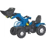 TRACTEUR A PEDALES FARMTRAC NEW HOLLAND AVEC CHARGEUR ROLLY TOYS