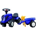 PORTEUR NEW HOLLAND T7 BLEU AVEC REMORQUE FALK