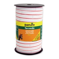 Patura Ruban TORNADO blanc-orange 20 mm - 400 m