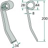 Fléau central 44x8x200 mm Kuhn (6060179)