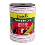 Patura Ruban TORNADO XL blanc-rouge 20 mm - 400 m