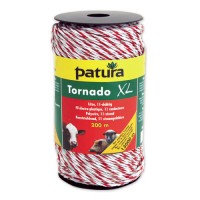 Patura Fil électro-plastique TORNADO XL blanc-rouge - 1000 m