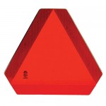 Plaque de signalisation en plastique triangulaire rouge