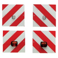Jeu de plaques de signalisation avec support 