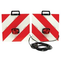 Jeu de plaques de signalisation avec support 
