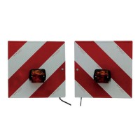 Jeu de plaques de signalisation avec support